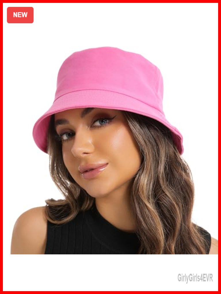 Unisex Cotton Bucket Hat With Upf 50+ Sun Protection, Breathable & Packable For
